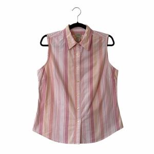 (1990’s) L.L. Bean Cotton Sleeveless Button Down Shirt - PTP 21